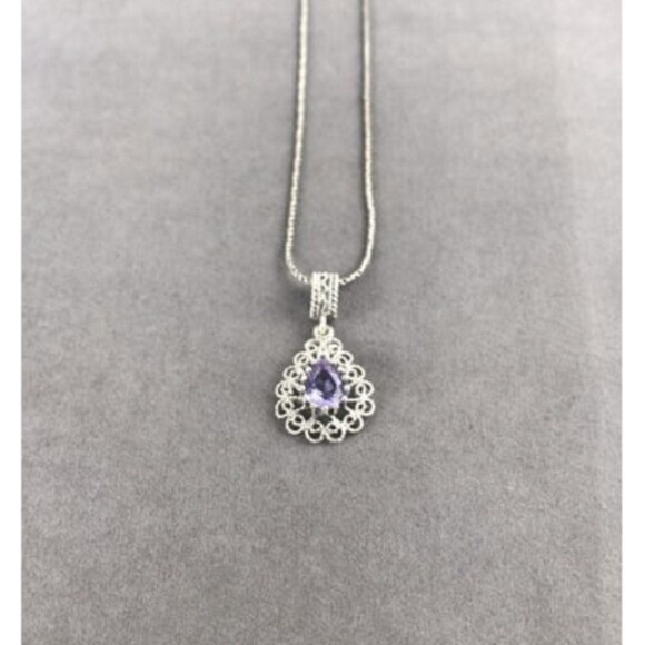 925 Sterling Silver Turkish Filigree Necklace for Women, NEW,HandmadeGift - Picture 6 of 6